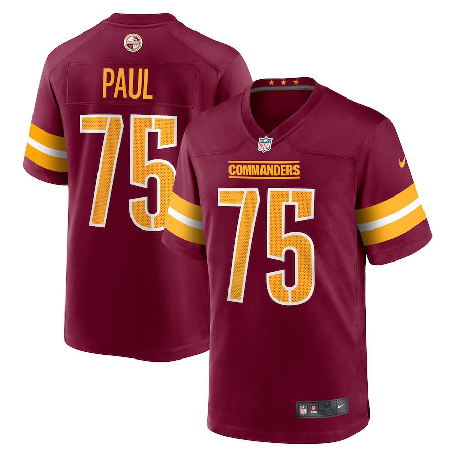 Men Washington Commanders #75 Chris Paul Nike Burgundy Player Game NFL Jersey